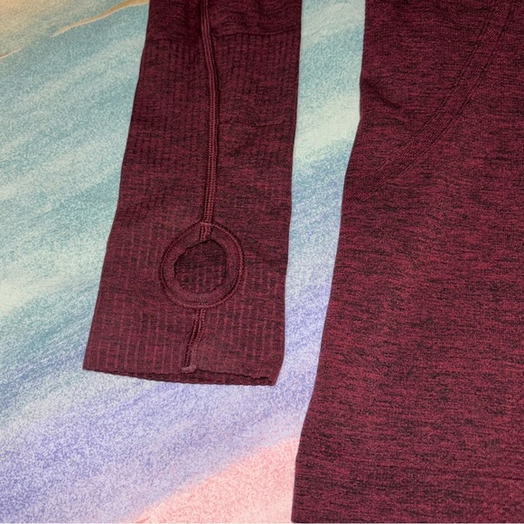 LULULEMON Swiftly Tech Long Sleeve Crew Star Ruby/Black Red Women’s Size 8 - Picture 7 of 9